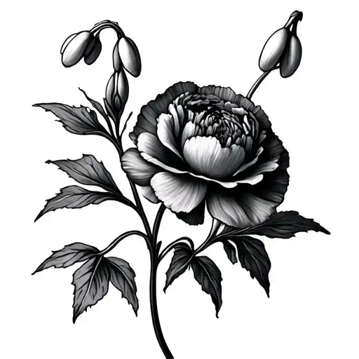 Carnation And Snowdrop