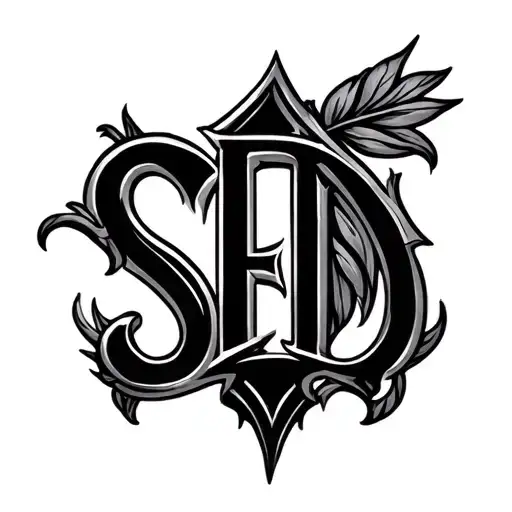 Sem Monogram Use All 3 Letters Beautiful Colorful Hyper Realistic