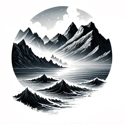 Mountains And Oceans Minimalist