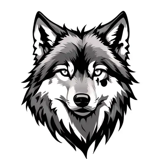 Wolf With Eye Scar