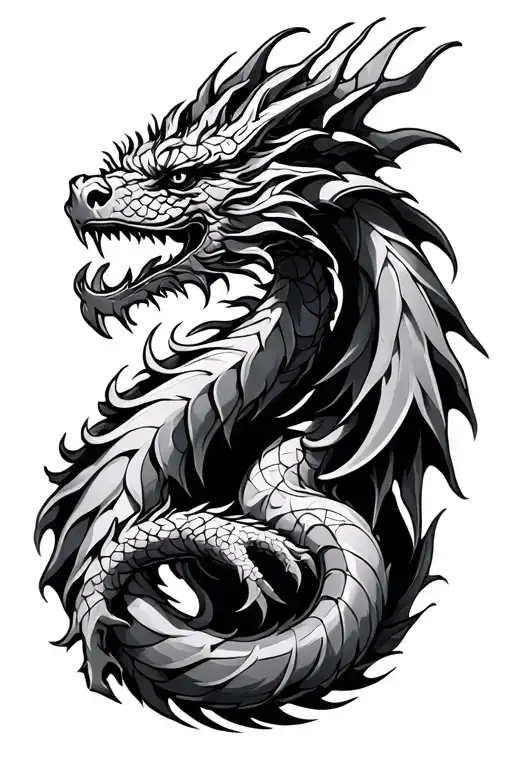 Celtic Dragon Tattoo Design