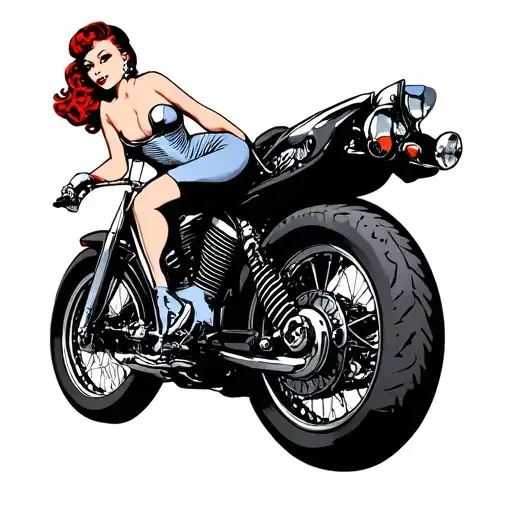 Pin Up Girl Riding