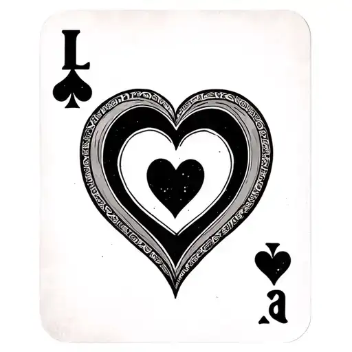 Heart Playing Card With Letters L L A S