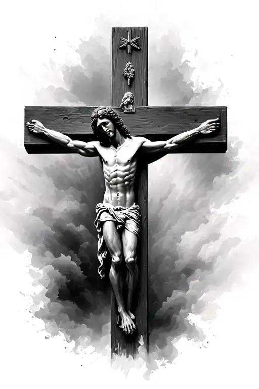Christ On The Cross Blurred