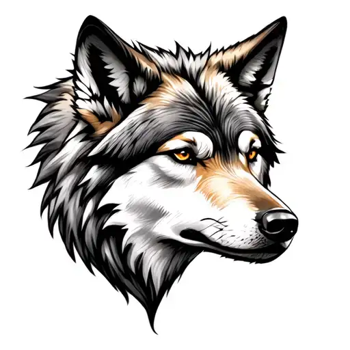 Wolf With Leather Toole