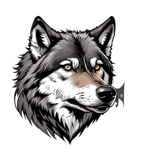 Mean Wolf With Western