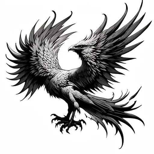 Phoenix Rising From Fire Coming