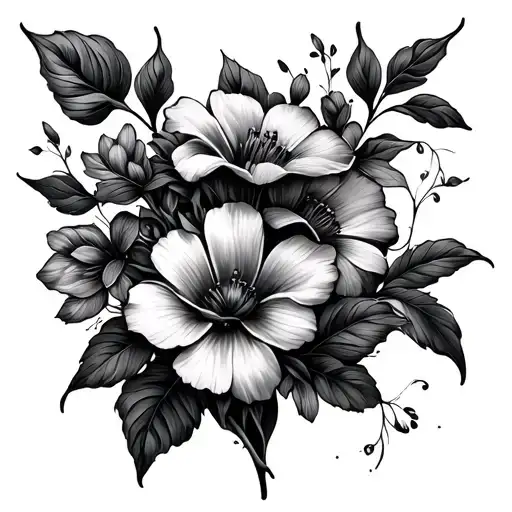 Flowers And Cross