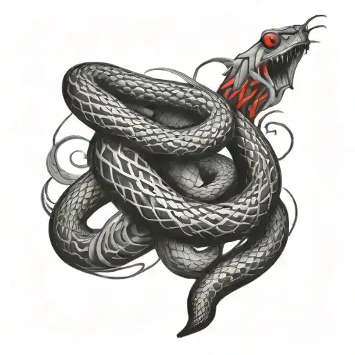 Red And Black Snakes That Go Up Your Arm