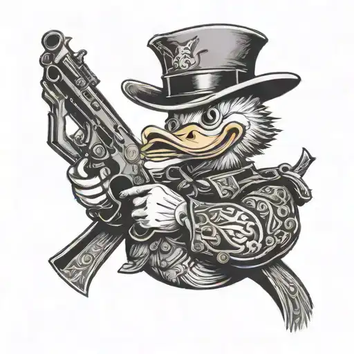 Dagobert Duck With A Pistol