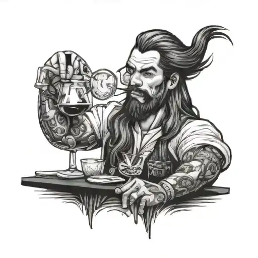 Long Haired Bartender No Beard