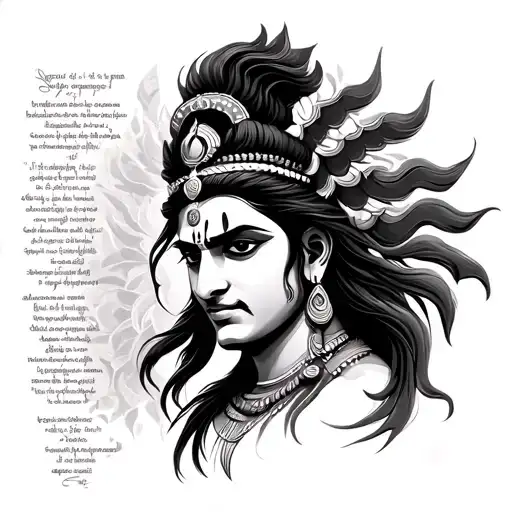 Shiva Tattoo With Mrityunjay Mantra Shoulder