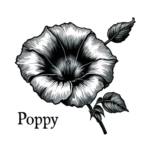 Morning Glory With Word Poppy