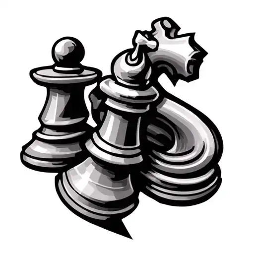 Knight Chess Piece Outlined