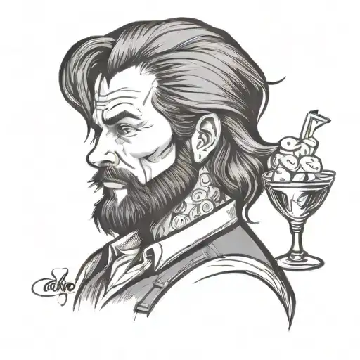 Long Haired Bartender No Beard