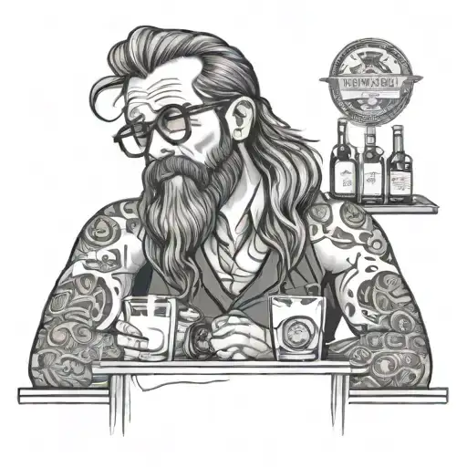 Long Haired Bartender No Beard Glasses