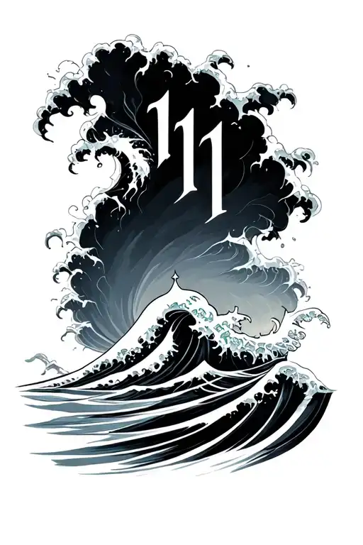 1111 With A Wave In Middle