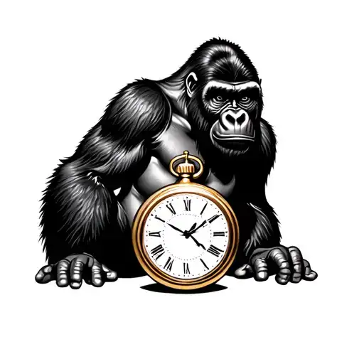 Gorilla With Pocket Watch