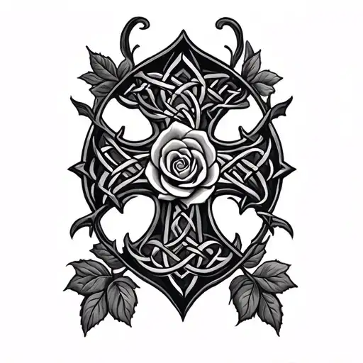 Roses Celtic Cross Family