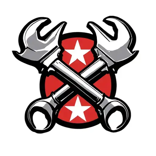 Texas State With 2 Pipe Wrenches Crossed