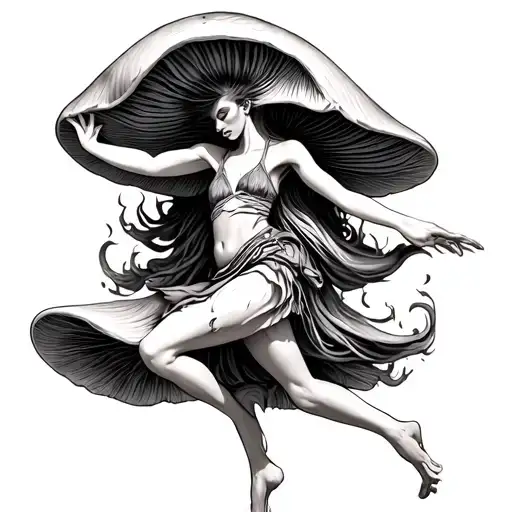 Farie Dancing In Mushroom