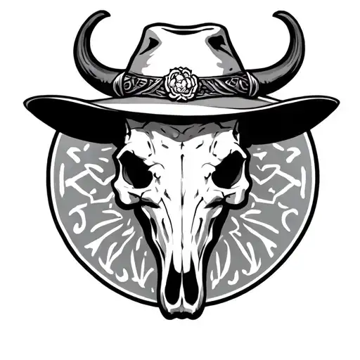 Bull Skull Cowgirl Up