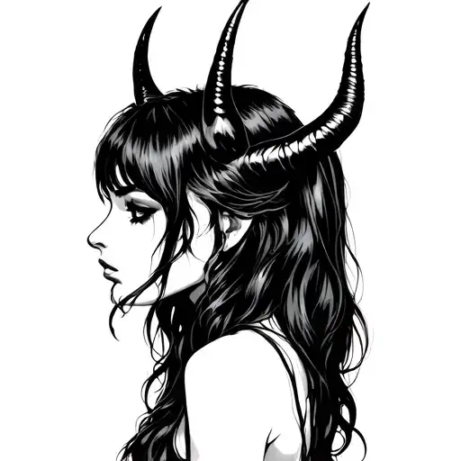 A Devil Girl Side Profile