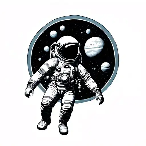 Astronaut With Planets Inside