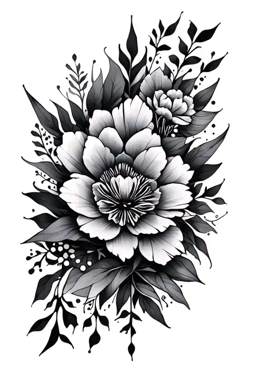 Floral And Geometric Fusion Sleeve