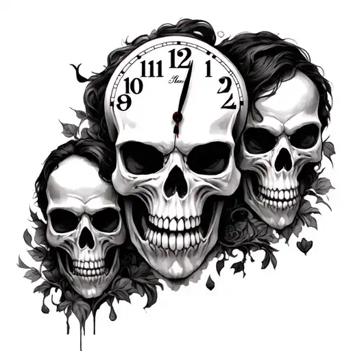 Totenkopf With Family Clock