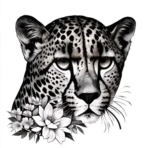 Cheetah Print Going Into Island Flowers