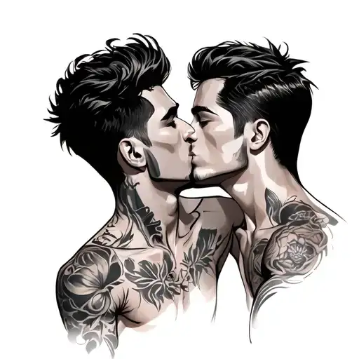 2 Sexy Man Kissing