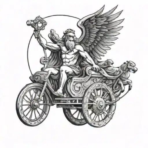 Zeus Riding A Chariot