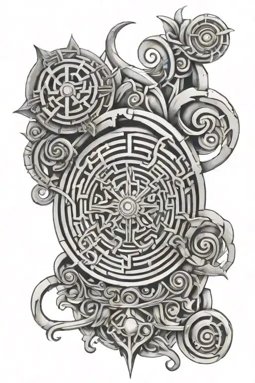 Labyrinth And Compas