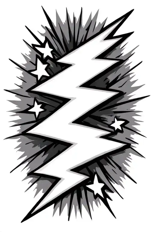 Stars And Lightning Bolt Pattern
