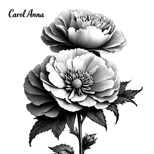 Carnation Flower With Carol Anna The Name In Stem