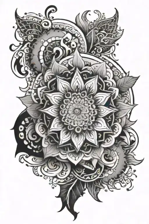 Mandala Design Incorporating Elements