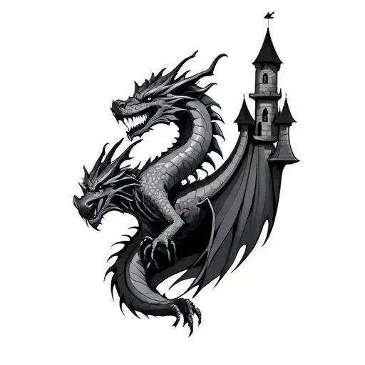 Dragon And Castle