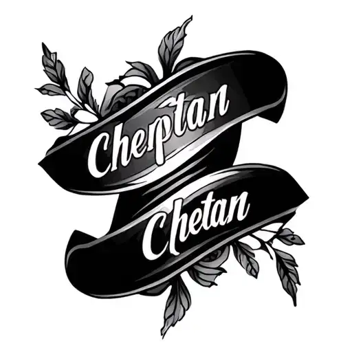 Chetan Name Tattoo Hidden Within The Design