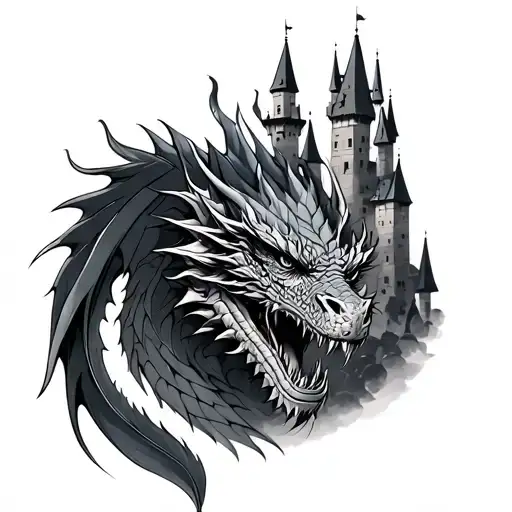 Dragon And Castle Realist