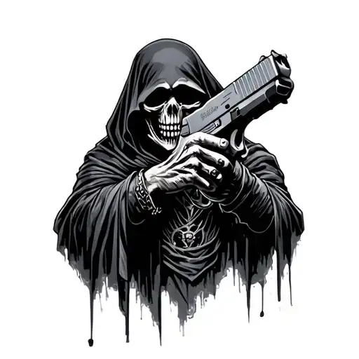 Grim Reaper With Glock 18