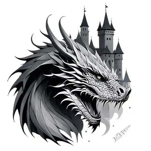 Dragon And Castle Realist