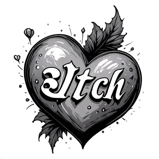 The Word Itch In The Shape Of A Heart