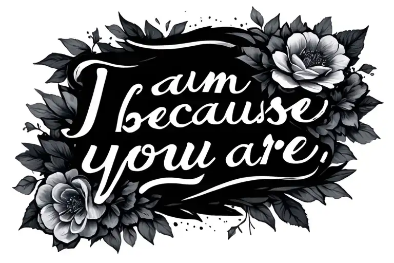 I Am Because You Are Caligraphy