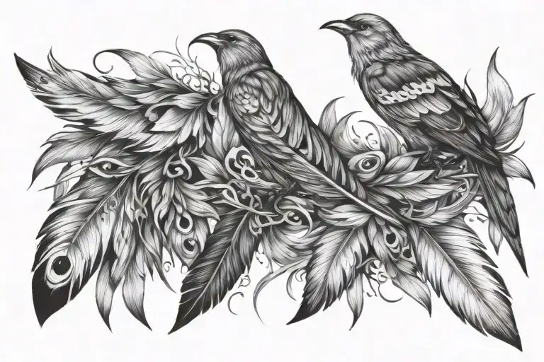 Feathers Turning Into Birds
