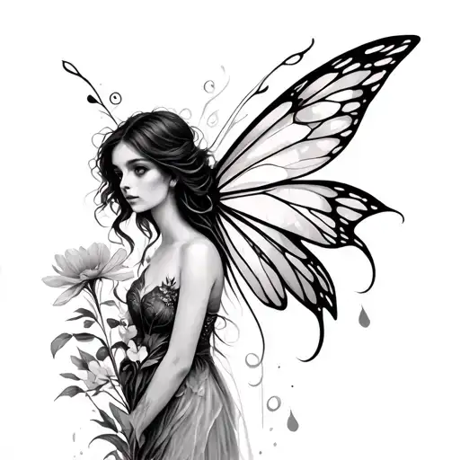 Fairy Realiste With Flowers