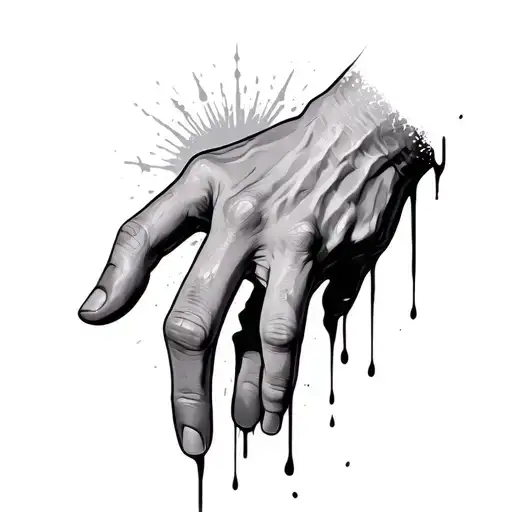 Hand Bleeding On Another Hand