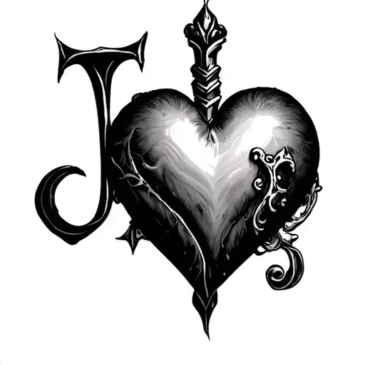 Heart With A J