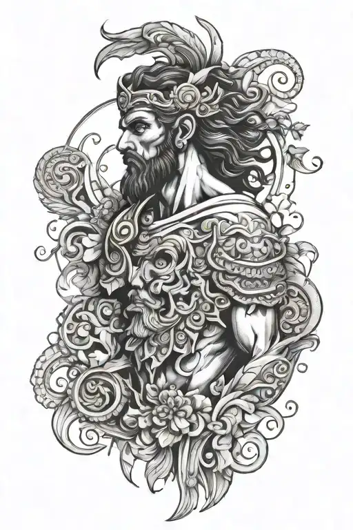 Tattoo In The Style Of Greek And Roman Mythology That Will Cover The Entire