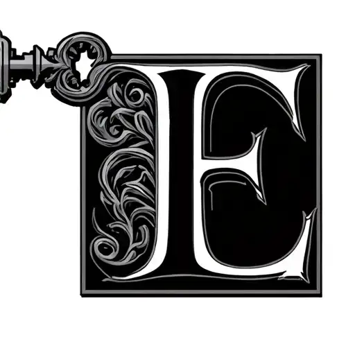 A Key With The Letter E